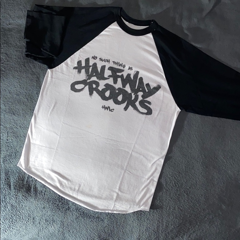 L Infamous Long Sleeve Baseball Tee